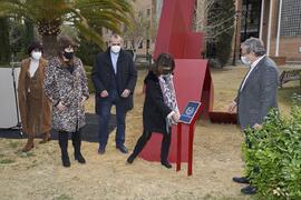 Inauguración de la escultura "6+1", de José Ignacio Díaz de Rábago. Facultad de Ciencia...