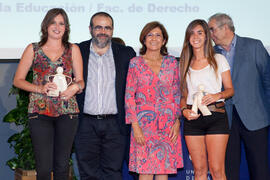 Entrega de distinciones en la gala del deporte de la Universidad de Málaga. Mayo de 2014