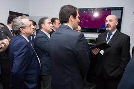 Visita de José Antonio Nieto, Secretario de Estado de Seguridad, a Aeorum. Edificio de Institutos...