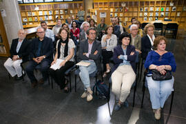 Asistentes al homenaje a Pablo García Baena y Antonio Garrido. Biblioteca General. Octubre de 2018