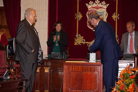 Entrega de la Medalla de la Ciudad a Eugenio Chicano. Ayuntamiento de Málaga. Octubre de 2014