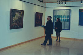 Inauguración de la exposición "Diez pintores andaluces". Marzo de 1991