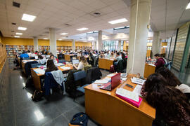 Sala de estudio. Biblioteca General. Campus de Teatinos. Enero de 2018