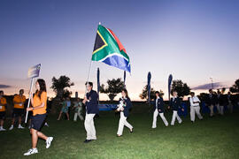 Equipo de Sudáfrica. Inauguración del Campeonato Mundial Universitario de Golf. Antequera Golf. J...