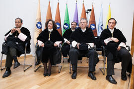Rectores invitados a la imposición de la Medalla de Oro de la Universidad de Málaga a Adelaida de...