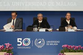 Mesa presidencial. Apertura del Curso Académico 2023/2024 de la Universidad de Málaga. Paraninfo....