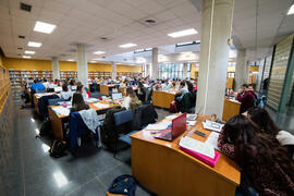 Sala de estudio. Biblioteca General. Campus de Teatinos. Enero de 2018