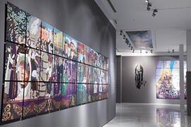 Exposición "Eugenio Chicano. Murales". Sala de exposiciones del Edificio del Rectorado....