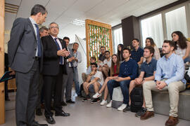 Visita del ministro Pedro Duque al edificio The Green Ray. Campus de Teatinos. Junio de 2018