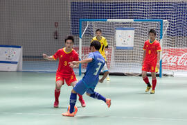 Partido China contra Tailandia. 14º Campeonato del Mundo Universitario de Fútbol Sala 2014 (FUTSA...