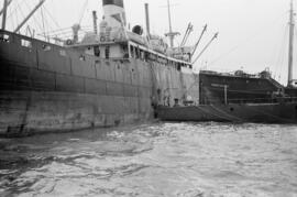 Accidente del buque Campo Grande con el dique flotante de la Unión de Levante y el vapor Enrique ...