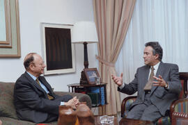 Visita del embajador de Estados Unidos a la Universidad de Málaga. Enero de 1995