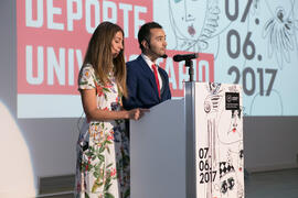 María Guerrero y Guillermo Villalobos presentan la Gala del Deporte Universitario 2017. Escuela T...
