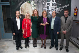 Fotografía de grupo previa a la gala inaugural de la XXV edición de Fancine de la Universidad de ...