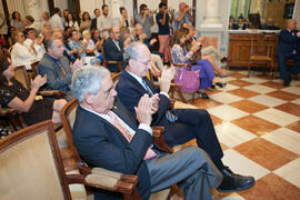 Alfredo Asensi y Francisco de la Torre en el nombramiento de Eugenio Chicano como miembro de la R...