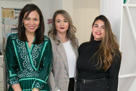 Isabel Rocha, Ana Belén Fernández y Estrella Lavado. Inauguración de la oficina 'Welcome to UMA'....