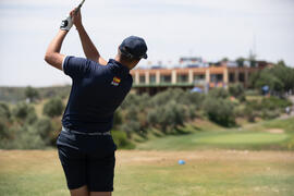 Jugador de la Universidad de Málaga. Campeonato Europeo de Golf Universitario. Antequera. Junio d...