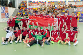 Jugadores de Bielorrusia. Partido Irán contra Bielorrusia. 14º Campeonato del Mundo Universitario...
