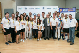 Foto de grupo tras la ceremonia de inauguración del Campeonato Europeo Universitario de Balonmano...