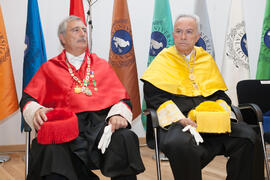 José María Martín Delgado y Antonio Díez de los Ríos en la imposición de la Medalla de Oro de la ...