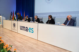 Mesa presidencial. Apertura del Curso Académico 2021/2022 de la Universidad de Málaga. Escuela Té...