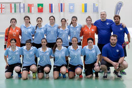 Jugadoras de Uruguay. Partido China contra Uruguay. 14º Campeonato del Mundo Universitario de Fút...