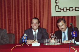 Firma de convenio de Banesto con la Universidad de Málaga. Febrero de 1991