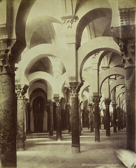 Córdoba, Mezquita, interior, bosque de columnas. Masson.