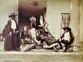 Oropesa (Toledo), "Traje de boda en Lagartera". Charles Clifford.