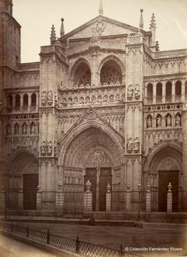 Toledo, Catedral, puerta del Perdón, fachada principal. J. Laurent.