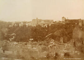Granada, vista de la Alhambra desde el mirador de San Nicolás. De Launay.