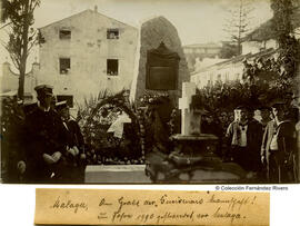 Málaga, Cementerio Inglés, décimo aniversario del naufragio de la fragata Gneisenau. 16 noviembre 1910. Fotógrafo desconocido