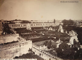 Sevilla, Alcázar, vista general de los jardines. J. Laurent.