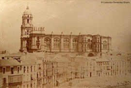 Málaga, catedral y Cortina del Muelle. Spreáfico.