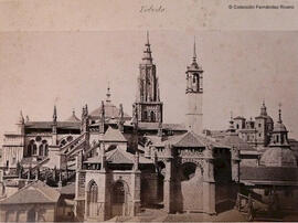 Toledo, Catedral, vista exterior desde el ábside, con la Torre del Reloj. Casiano Alguacil.