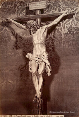 Sevilla, imagen de la escultura de Martínez Montañés: Cristo de la Clemencia o de los Cálices, en la Catedral. Jean Laurent.