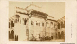 Sevilla, Alcázar, fachada del Palacio de Pedro I. J. Laurent.