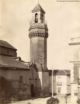 Córdoba, Iglesia de San Nicolás de la Villa, fachada y torre. Léon et Lévy.