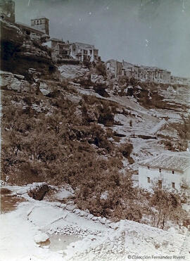 Alhama de Granada, tajo sobre el río Alhama. Fotógrafo desconocido