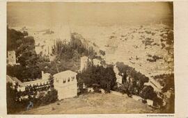 Granada, la Alhambra y el Generalife desde la "Silla del Moro". Fotógrafo desconocido.