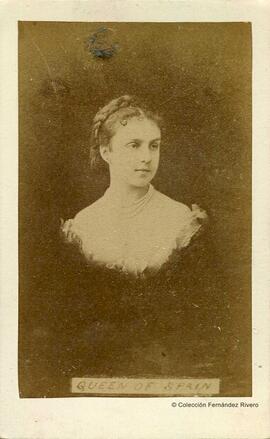 Madrid, retrato de María de las Mercedes de Orleans, reina de España. Fotógrafo desconocido.