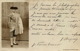 España, retrato del torero Luis Mazzantini. Fotógrafo desconocido.