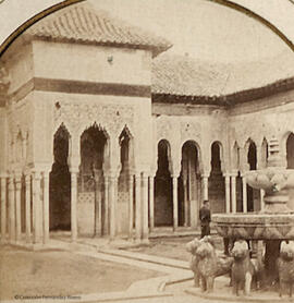 Granada, Alhambra, Patio de los Leones. J. Andrieu.
