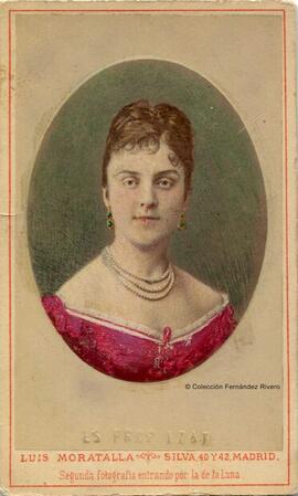 Madrid, retrato ovalado de María de las Mercedes de Orleans, reina de España. Luis Moratalla.