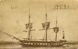 Fragata "La Esperanza" de la Armada Española. Fotógrafo desconocido.