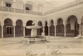 Sevilla, Casa de Pilatos, patio con la fuente. E. Beauchy