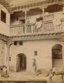 Granada, Interior de una casa árabe con personajes. Rafael Garzón.
