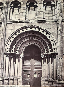Zamora, catedral, puerta del Obispo. J. Laurent.