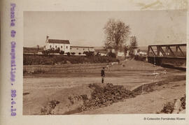 Campanillas (Málaga), río Campanillas y puente de hierro. Fotógrafo desconocido.