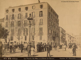 Málaga, Puerta del Mar y el hotel de Roma. Garzón.